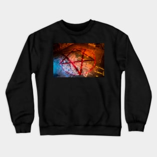 Sacrificial Pentagram, Star Polygon Crewneck Sweatshirt